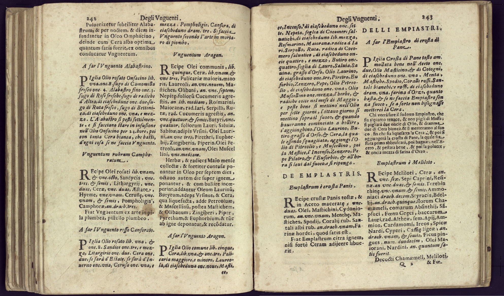 Antidotario romano latino e volgare Roma : Pietro Antonio Facciotti, 1639 Sala del Dottorato, XVIII-5-33